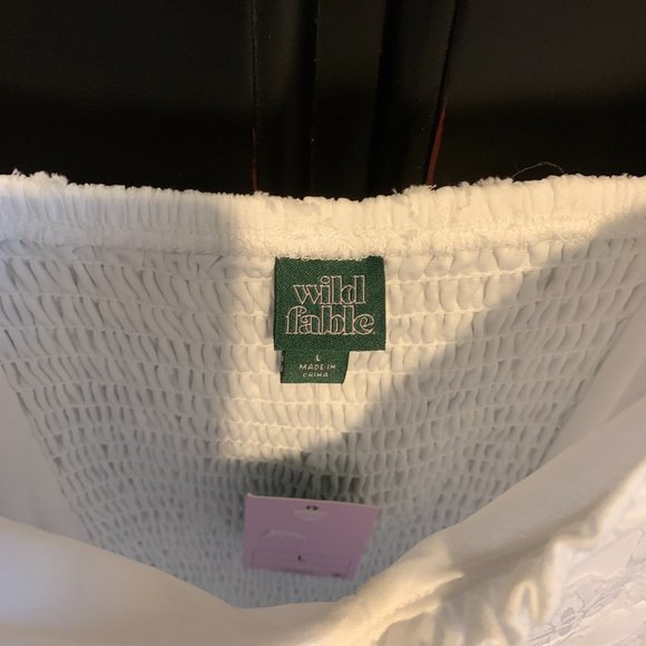 Summer Cotton Dress, Wild Fable, Size L, white and frilly - Picture 9 of 10